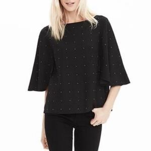 Banana Republic Studded Flutter Blouse Size Small‎